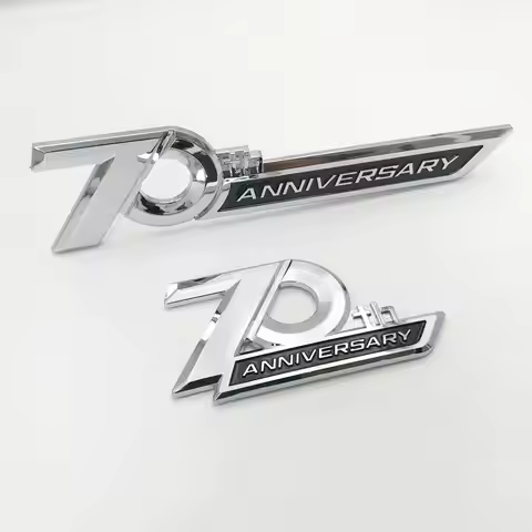 3D Trunk Badge Sticker Side Fender Emblem Car Accessorie For Toyota Land Cruiser 70th Anniversary LC
