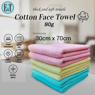 Cotton Face Towel 80g / Tebal &amp; Serap Air / Gift &amp; Souvinie / Tuala Muka / Sulam Logo / Kahwin Wedding Hadiah / Door Gif