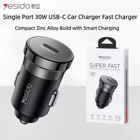 Yesido Car Charger Single Port Fast pd30w Charger Suitable for Apple 17/16 Millet Fast Charger Compa