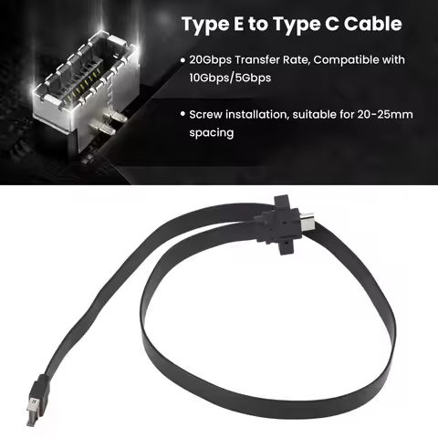 Type E to Type C Adapter Cable Type E to Type C Cable Front Panel Adapter 20Gbps Data Transfer Conve