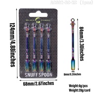 Colorful Smoke Cream Spoon Suction Card Packaging Stainless Steel Smoke Nail Spoon Digging Pipe Smok