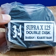 (97H) SUPRA X 125 DOUBLE DISK DRUM RUBBER Tire Rubber Material Set of 4 pcs