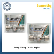 Henry Door Knob Privacy Lockset Keyless Antique Brass