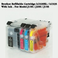 Brother Compatible LC539xl / LC535xl BK-XL Refillable CISS (Short) DCP-J100 DCP-J105 MFC-J200 LC-539