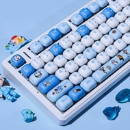 Doraemon Keycaps Set MOG Profile PBT Custom Blue Cartoon Keycaps 125 Keys for MX Switch Mechanical K