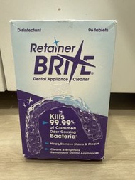 (不議價，全新未用過，2027年6月到期）Retainer Brite 牙箍清潔片1 盒96粒