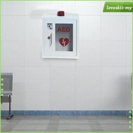 [LovoskibcMY] Aed Cabinet Aed First Aid Cabinet Clear Window Empty with Alarm and Light Portable Mac