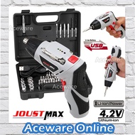 Joustmax / MacePlus 47pcs Rechargeable Cordless Screwdriver Drill Machine 4.2V JST24802 /4.2V MT-CS4