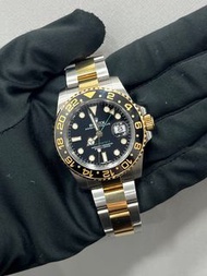 ROLEX GMT 116713LN 金鋼綠針圈 2017年 二手全套