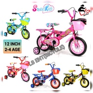 LS 12" Basikal Budak / 12" Inch Bicycle Kids / Basikal Kanak Kanak / Basikal 12 Inci Untuk Umur 2-4 Tahun