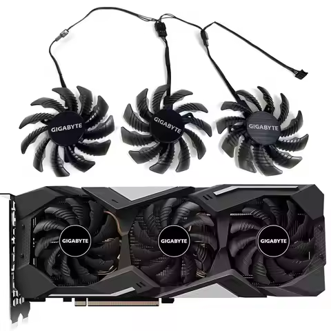 PLD08010S12HH T128010SU RX 5700 XT GAMING OC GPU FAN，For Gigabyte RX 5700XT、RX 5600XT、RX 5500XT GAMI