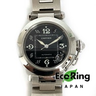△ Cartier 卡地亞 Pasha C Silver Stainless Steel Black Dial Automatic Watch 2324 銀色不鏽鋼黑色錶盤自動手錶 2324 -257