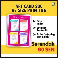 A3 Poster Printing  ART CARD 230 gsm | Urgent Siap Cepat