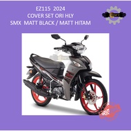 YAMAHA EZ115 COVER SET 2024 SMX BLACK HITAM BBY-F0000-00-P5  + FREE GRAFIK 100% ORI HLY