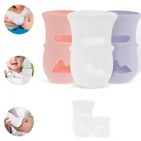 Silicone Sleeves Silicone Baby Bottle Cover Insulated Glass Bottle Compatible with AVENT Glass Natur