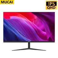 Mucai 2427นิ้ว Monitor 2K 75Hz QHD Desktop PC จอแสดงผล LCD GAMING 100Hz แผงหน้าจอคอมพิวเตอร์ LED 255 60*1440รองรับ HDMI DP