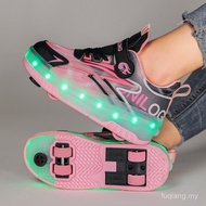 Children Invisible Roller Skate Shoes Boys Wheels Girls Skating Four Wheels Medium Large Children Sp