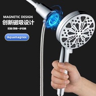 Magnetic Aqmagnex Pressurized Shower Head 5 Inch 10 Function Filter Shower Head Set