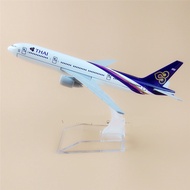 โมเดลเครื่องบิน การบินไทย THAI AIRWAYS Boeing 777 (16 cm) ทำด้วยเหล็กอัลลอย มีฐานตั้งโชว์ให้ สวย งาน