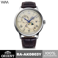 Orient Bambino Defender Sun &amp; Moon Classic Vintage Cream Dial Automatic Watch RA-AK0803Y
