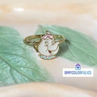 韓國直送茶壺太太戒指 美女與野獸