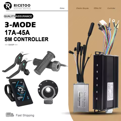 Electric Bicycle Controller 250W350W500W750W1000W1500W2000W Brushless Motor Controller T5S LCD Meter