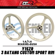 ENKEI 3 BATANG CUSTOM SPORT RIM ( FULL COP ) SIAP BEARING BUSH Y15 Y15ZR Y16 Y16ZR LC135 Y125Z OPEN HUB 3BATANG