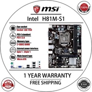 Used Gigabyte GA-H81M-S1 LGA 1150 DDR3 H81M-DS2 for I3 I5 I7 16GB USB3.0 H81 Desktop used motherboar