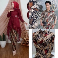 COUPLE KEBAYA LESTI HIJAB SELENDANG/SET KEBAYA LESTI COUPLE KEMEJA BATIK/BATIK COUPLE KEBAYA MODERN/