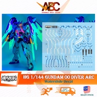 (Master) Waterslide Decal - HG 1/144 00 Diver Arc (Fluorescent) Build Metaverse Model Kit Water H038