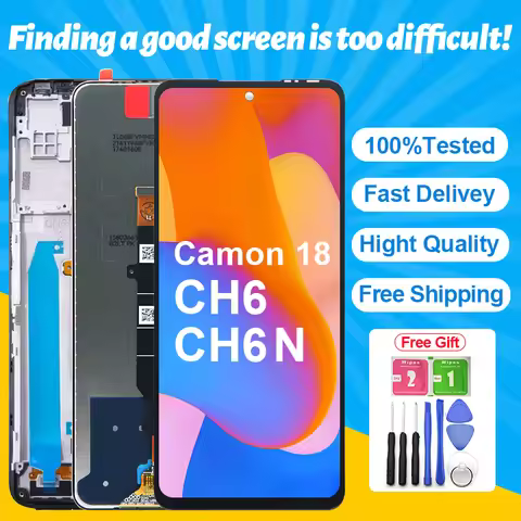 For Tecno Camon 18 CH6 CH6n LCD Display Touch Screen Digitizer Assembly For Camon 18 CH6n Screen Pan