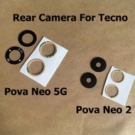 For Tecno Pova Neo 2 5G Back Rear Camera Glass Lens With Glue Adhesive Sticker Repair Parts