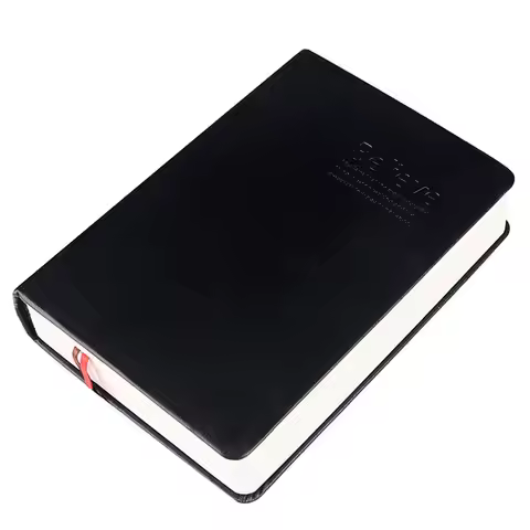 Believe Bible-Style PU Notebook, Vintage Leather Cover Blank Journal, A6 Size