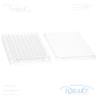 CRAFT 1/5Pcs Tissue Culture Plate,  96 Well Experiment Instrument Tools, with Lid Flat Bottom Plasti