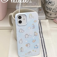 Happy Little Penguin Matte Half Pack Suitable for iPhone 14 16Pro XSMAX 12 13ProMax 11 8plus XR 17Pr