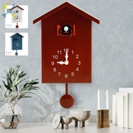 Cuckoo Clock Plastic Cuckoo Wall Clock with Bird Tweeting Sound Hanging Bird Clock Battery Operated 