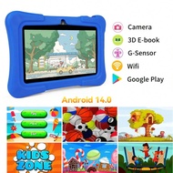 7 Inch Kids Tablet, K5 Android 14 RK3562 Quad-Core 1.6GHZ Processor,4GB RAM+64GB ROM,1024*600 IPS To