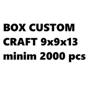 CUSTOM CRAFT BOX 9x9x13 minimum 2000 pcs PO