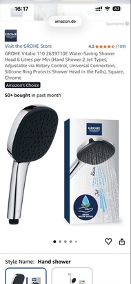 🇩🇪 Grohe Shower Head Vitalio 德國製造 Made in Germany Water saving 高儀花灑頭浴室 Germany hansgrohe