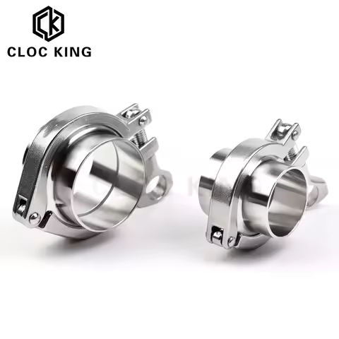 19mm-102mm（3/4”-4”）Sanitary Tri Clamp Weld Ferrule + Tri Clamp + Silicon Gasket Union Set SS304 Stai