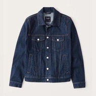 A&F 男生 彈性丹寧牛仔外套 深藍色 abercrombie fitch af BUYSOME I026