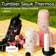Butterfly Kawaii Thermos Flask Tumbler Tumbler Tumbler Sejuk Tumbler Straw Tumbler Coffee Tumbler