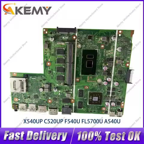 X540UP Laptop Motherboard For ASUS K540U P540U A540U F540U X500U X540UPR X540U R540U X540UP Mainboar