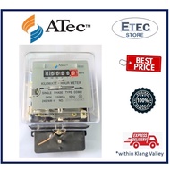 ATEC 1P2W Mechanical kWh Meter, CL2.0, 240V, 50Hz, 15(60)A, L-L-N-N Connection, c/w Transparent Cove