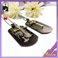 Stainless Steel Cross Necklace Double Cross Pendant Cross Necklace