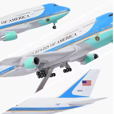New 1:150 Scale Airplane Model B747 Air Force One Aircraft With Light Wheel Landing Gear Airlines Co