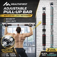 Premium HealthFirst Pull Up Bar | Pull Up Chin Up Bar with Locking Mechanism