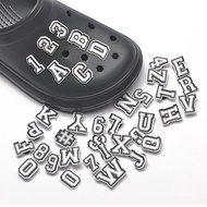 New Pattern A-Z Letters jibits Design Pins Charms Numbers Jibbits crors Accessories for Woman Shoes 