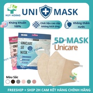 Khẩu trang 5D UNI CARE Thùng 1000 chiếc giá sỉ 3 lớp kháng khuẩn chống bụi hàng chính hãng công ty