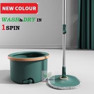 Clean Water Split Water Spin Mop Set Auto Magic Rotating Mop Self Cleaning Quick Dry Spinner Mop Set